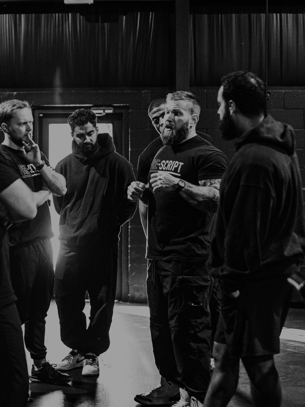 Pre-Script&reg; Level 3, coaches in a huddle before the session